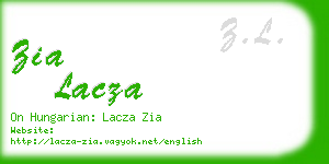 zia lacza business card